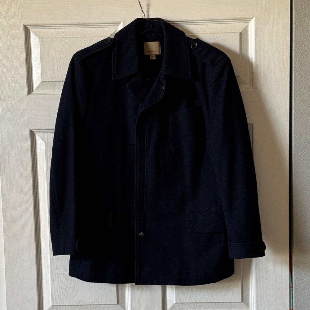 Men's Navy Banana Republic Wool Jacket